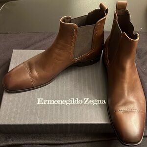 Zegna leather boots